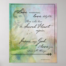 Poster Saint Bernadette Quote