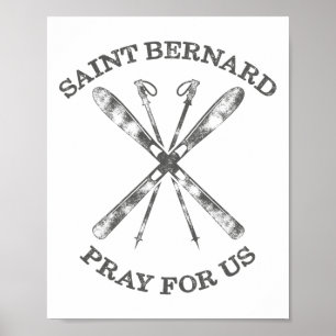 Poster Saint Bernard De Montjoux Cadeaux De Ski De Neige