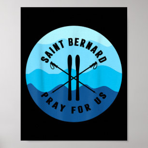 Poster Saint Bernard de Montjoux neige ski hiver ski