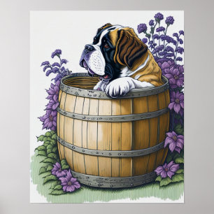 Poster Saint Bernard Dog
