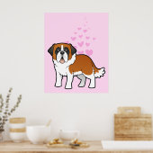 Poster Saint Bernard Love (Cuisine)