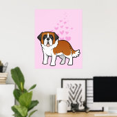 Poster Saint Bernard Love (Bureau à domicile)