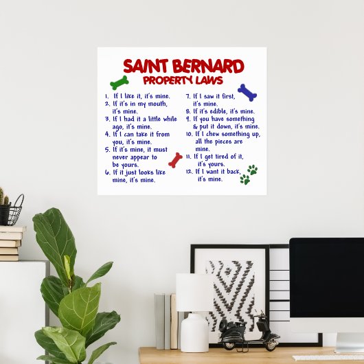 POSTER SAINT BERNARD PL2 (Bureau à domicile)