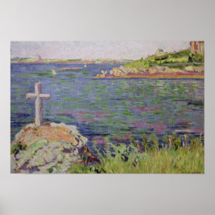 Poster Saint-Briac, la Croix des marins, 1885