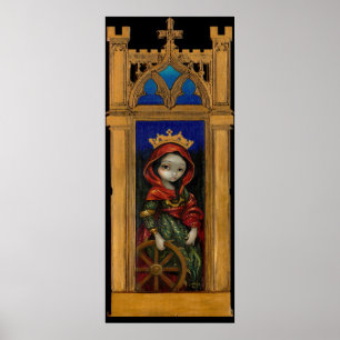 Poster Saint Catherine icon gothic Art Print