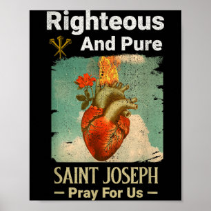 Poster Saint catholique Joseph, saint patron des pères, p