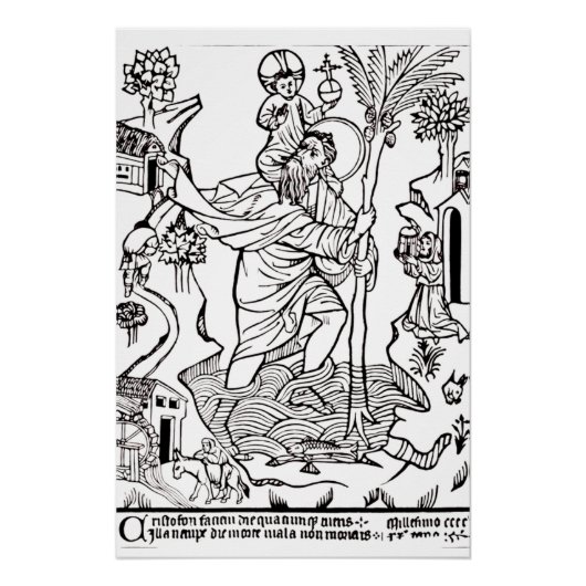 Poster Saint Christophe catholique romain (Devant)