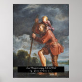 Poster Saint Christopher avec Christ bébé (Devant)