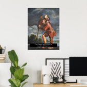 Poster Saint Christopher avec Christ bébé (Bureau à domicile)