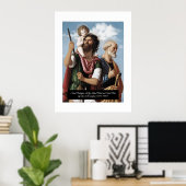 Poster Saint Christopher avec le Christ enfant (Bureau à domicile)
