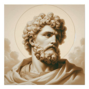 Poster Saint Christopher Oeuvre d'art Protection religieu