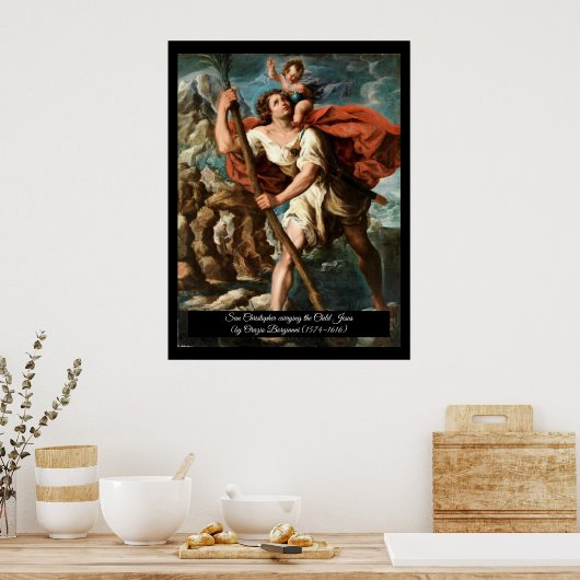 Poster Saint Christopher Patron saint des voyageurs (Cuisine)