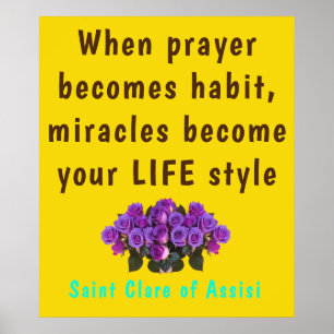 Poster Saint Clare Assisi