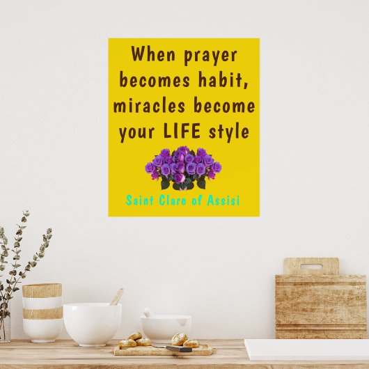 Poster Saint Clare Assisi (Cuisine)