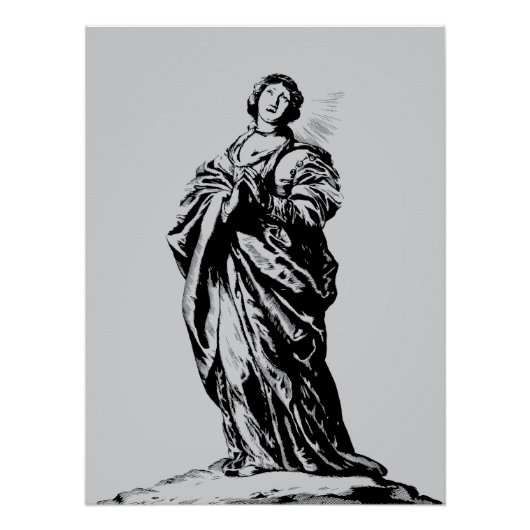 Poster Saint Cunera de Rhenen vierge et martyr (Devant)