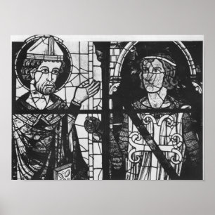 Poster Saint Denis donnant l'oriflamme au chevalier Cléme