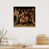 Poster Saint Diego d'Alcala donnant de la nourriture aux  (Cuisine)