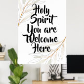 Poster Saint-Esprit vous êtes les bienvenus ici (Bureau à domicile)