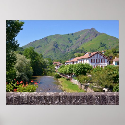 Poster Saint-Etienne-de-Baigorry en France Carte postale (Devant)