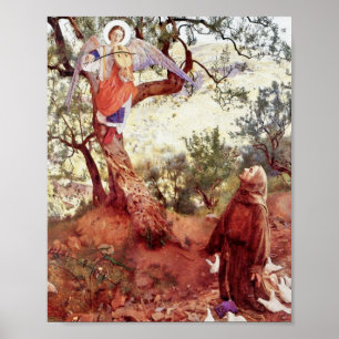 Poster Saint Francis avec l'ange