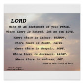 POSTER SAINT FRANCIS PRAYER GLOSSY (Devant)