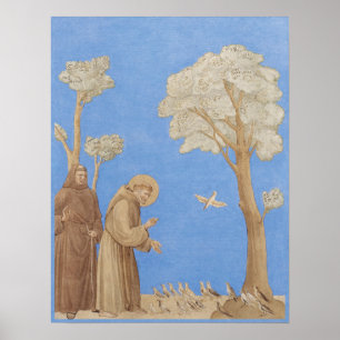 Poster Saint Francis preaching to the birds CC1165