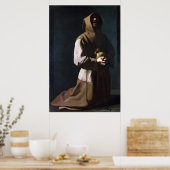 Poster Saint François dans la méditation (Zurbaran 1635) (Cuisine)