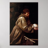 Poster Saint François dans la prière - Caravaggio (Devant)