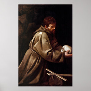 Poster Saint François dans la prière - Caravaggio