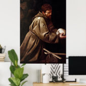 Poster Saint François dans la prière - Caravaggio (Bureau à domicile)