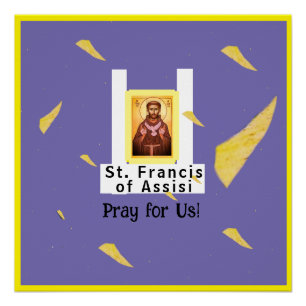Poster Saint François d'Assise