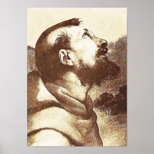 Poster Saint François d'Assise détail dans la peinture de (Devant)
