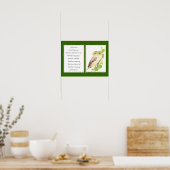 Poster Saint François d'Assise, Oiseau du Bruant (Cuisine)