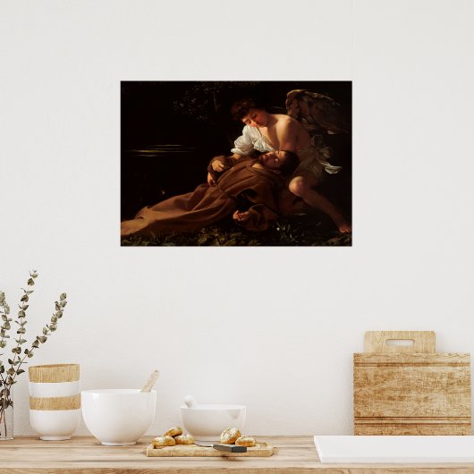 Poster Saint François d'Assise par Caravaggio (Cuisine)