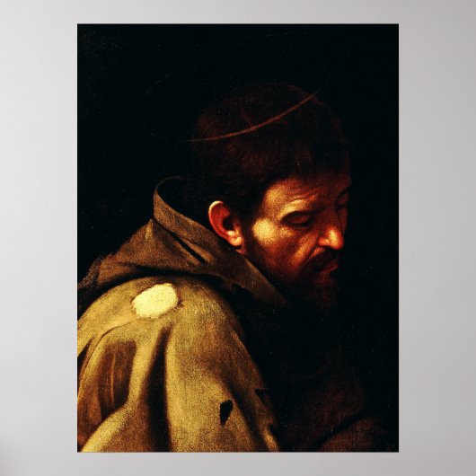 Poster Saint François d'Assise par Caravaggio (Devant)