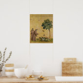 Poster Saint François d'Assise prêchant aux oiseaux (Cuisine)