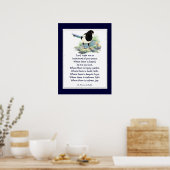 Poster Saint François d'Assise Prière avec Magpie Bird (Cuisine)