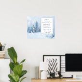 Poster Saint François d'Assise Prière Forêt de neige hive (Bureau à domicile)