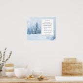 Poster Saint François d'Assise Prière Forêt de neige hive (Cuisine)