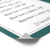 Poster Saint François d'Assise Prière Grand Héron Bleu Oi (Coin)