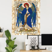 Poster Saint Gabriel Archangel Angel Catholique Saint (Bureau à domicile)