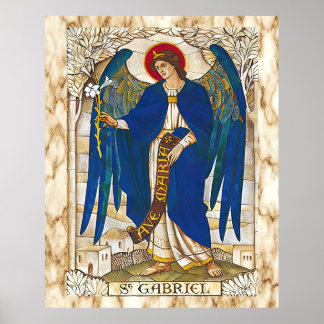 Poster Saint Gabriel Archangel Angel Catholique Saint