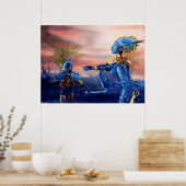 POSTER SAINT GEORGE ET DRAGON ALIEN (Cuisine)