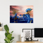 POSTER SAINT GEORGE ET DRAGON ALIEN (Bureau à domicile)