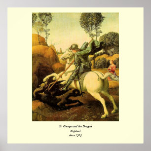 Poster "Saint George et le dragon" de Raphaël (vers 1505)