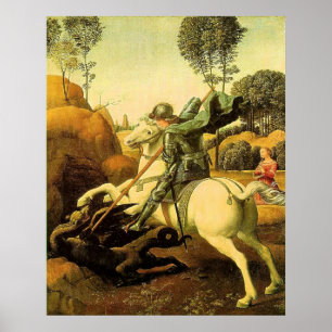 Poster "Saint George et le dragon" de Raphaël (vers 1505)