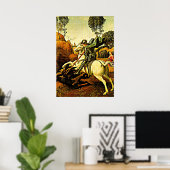 Poster Saint George et le Dragon, les beaux-arts (Bureau à domicile)
