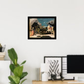 POSTER SAINT GEORGES, DRAGON ET PRINCESSE (Bureau à domicile)