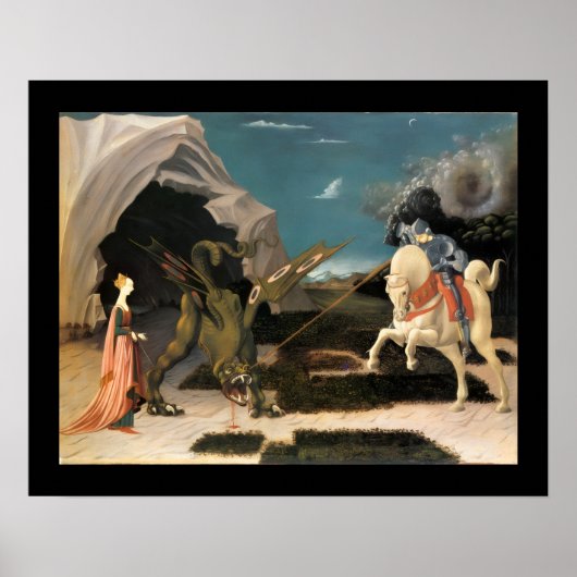 POSTER SAINT GEORGES, DRAGON ET PRINCESSE (Devant)