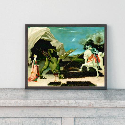 Poster Saint-Georges médiéval et le Dragon